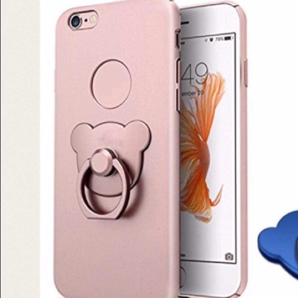 Pink Bear Smartphone Anti Drop Holder